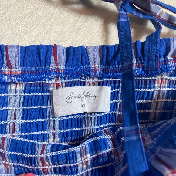 SweetHoney Girls' Plaid Bow Decor Cami Jumpsuit - Picture 5 of 8